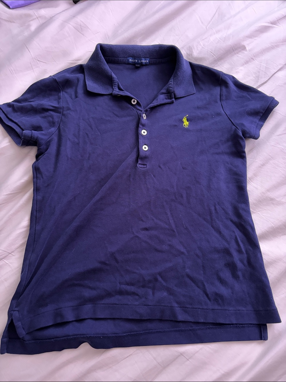 Polo by Ralph Lauren Navy Polo with Yellow Pony